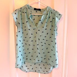 Blouse with sunglasses size M